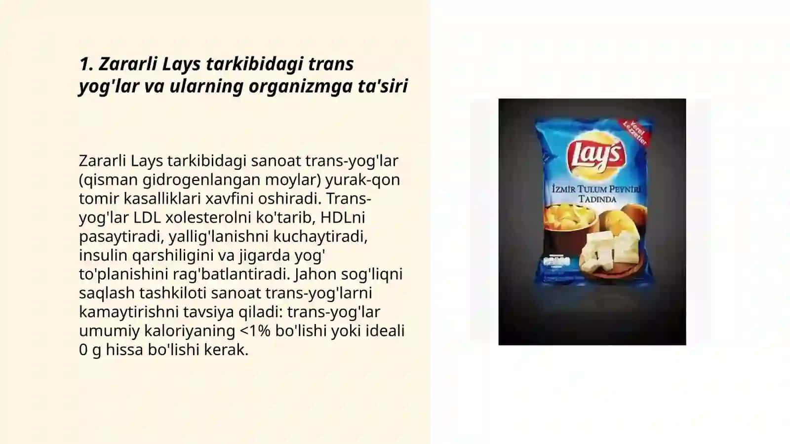 Zararli laysning tarkibi va foydali nokning tarkibi 3