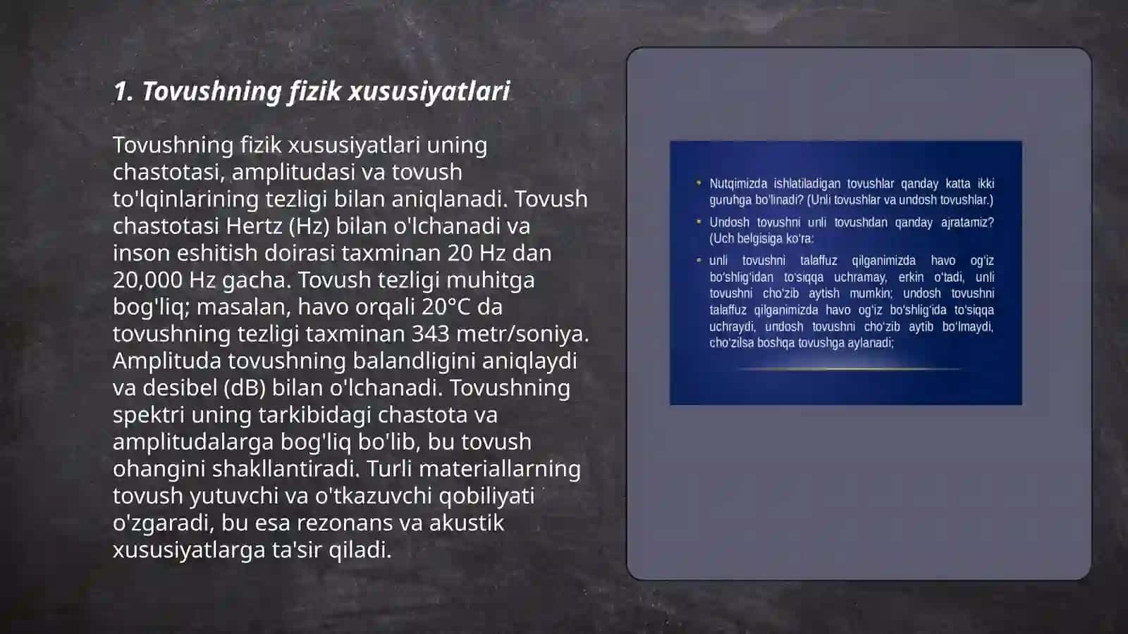 Tovushning fizik xususiyatlari 3