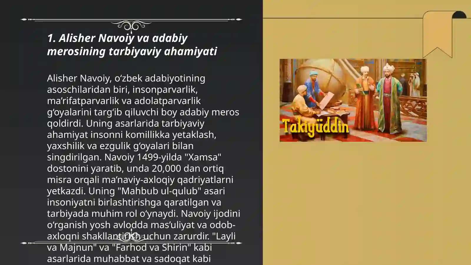 Yuksak manaviyatli yoshlarni tarbiyalashda O‘rta Osiyo allomalaring ilmiy merosining o‘rni 3