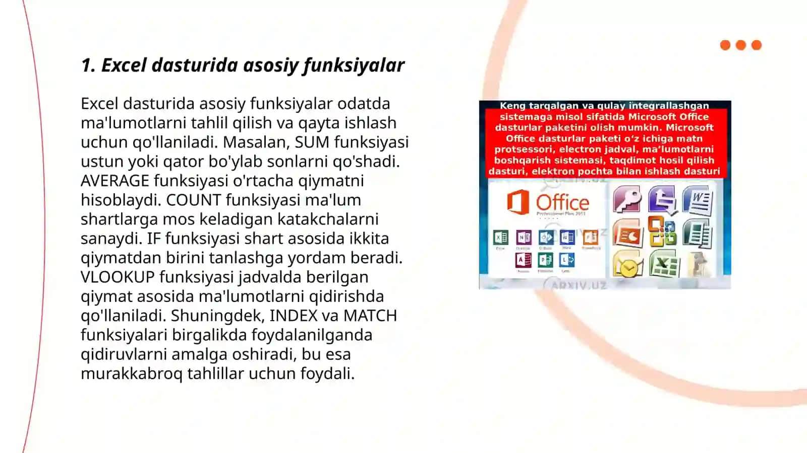 Word excel va power point dasturi 3
