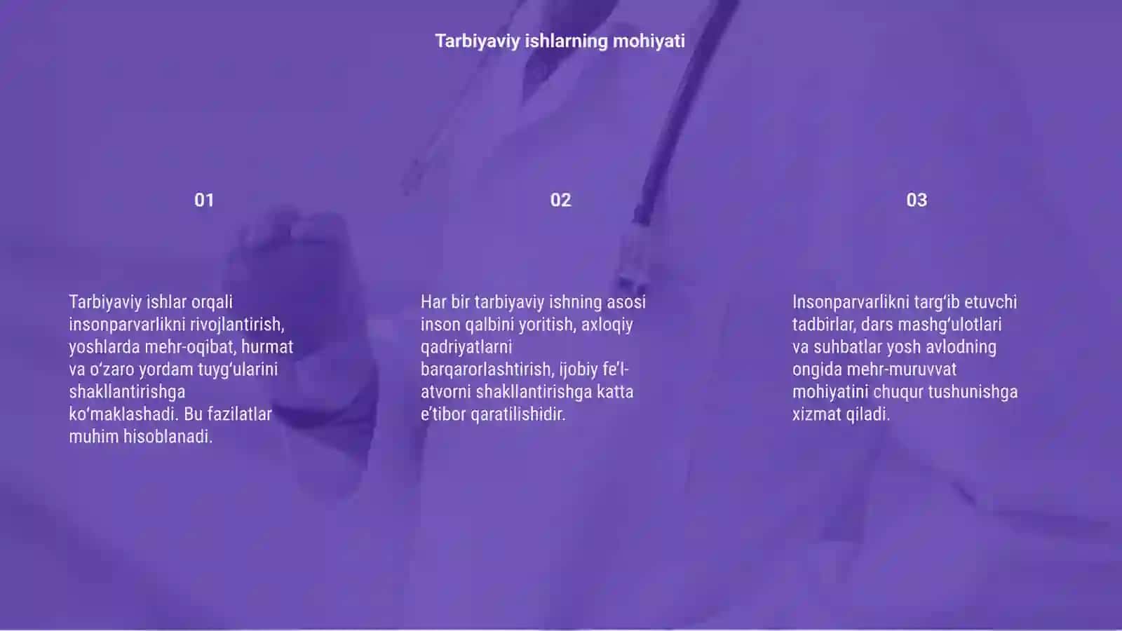 Insonparvarlikni Rivojlantirish 3