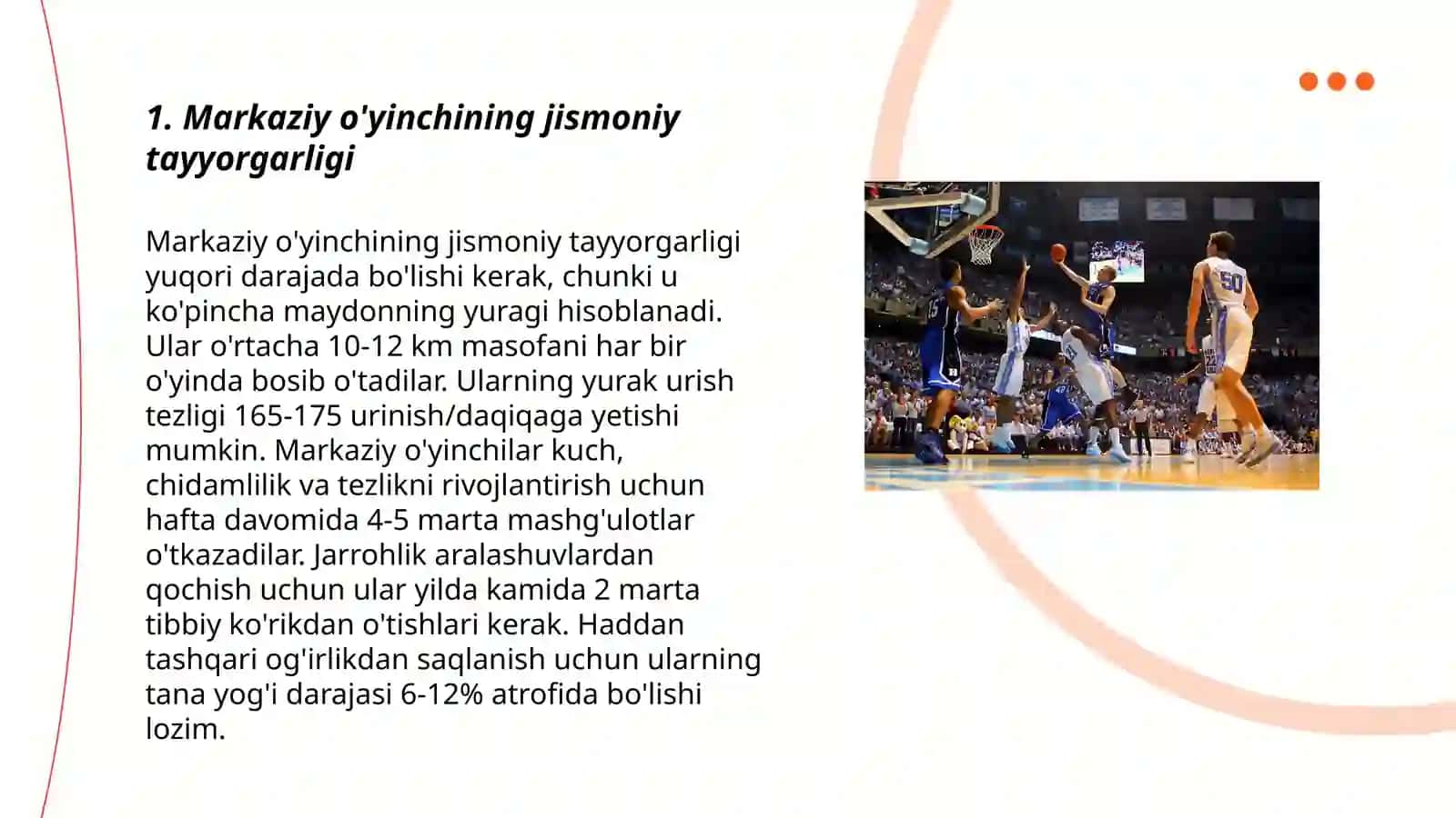 Markaziy o’yinchining jismoniy tayyorgarligi 3