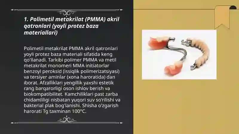 Yoyli protezlarni tayyorlashda ishlatiladigan xomashyolar 3