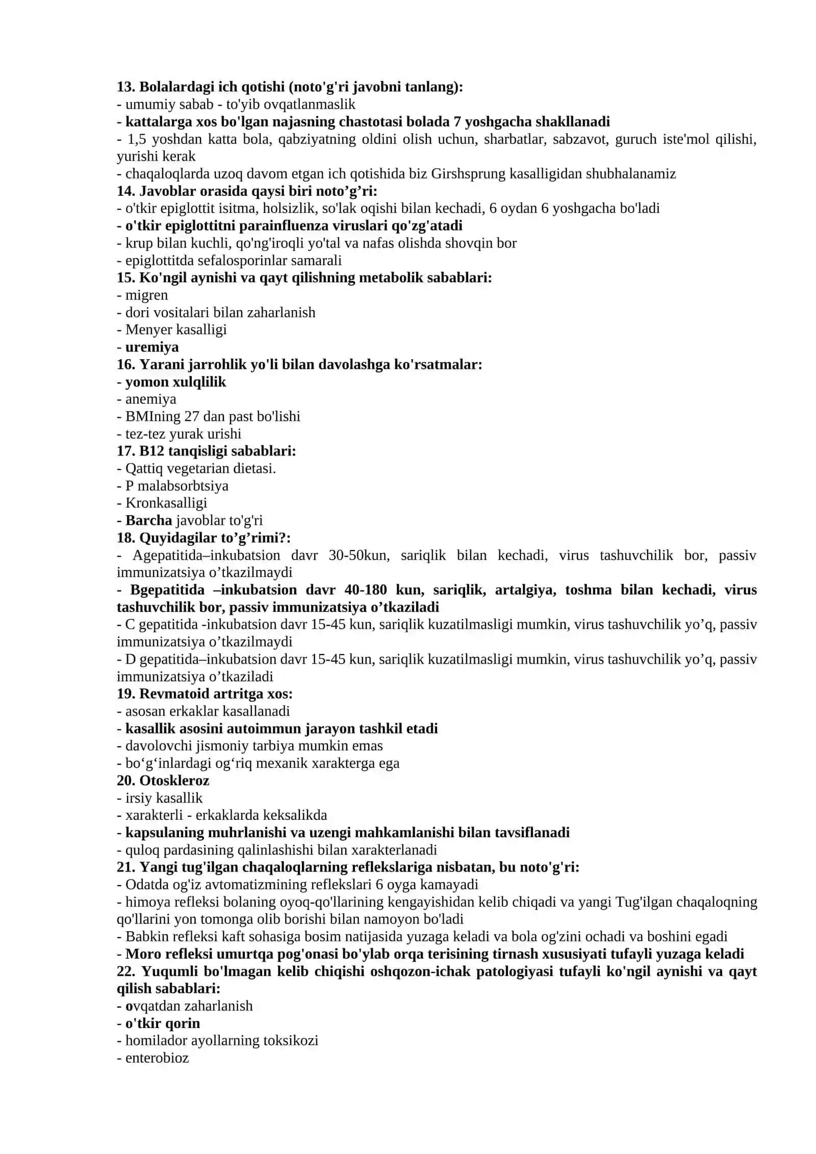 UMUMIY AMALIYOT VRACHLARINING TEST SAVOLLARI 3