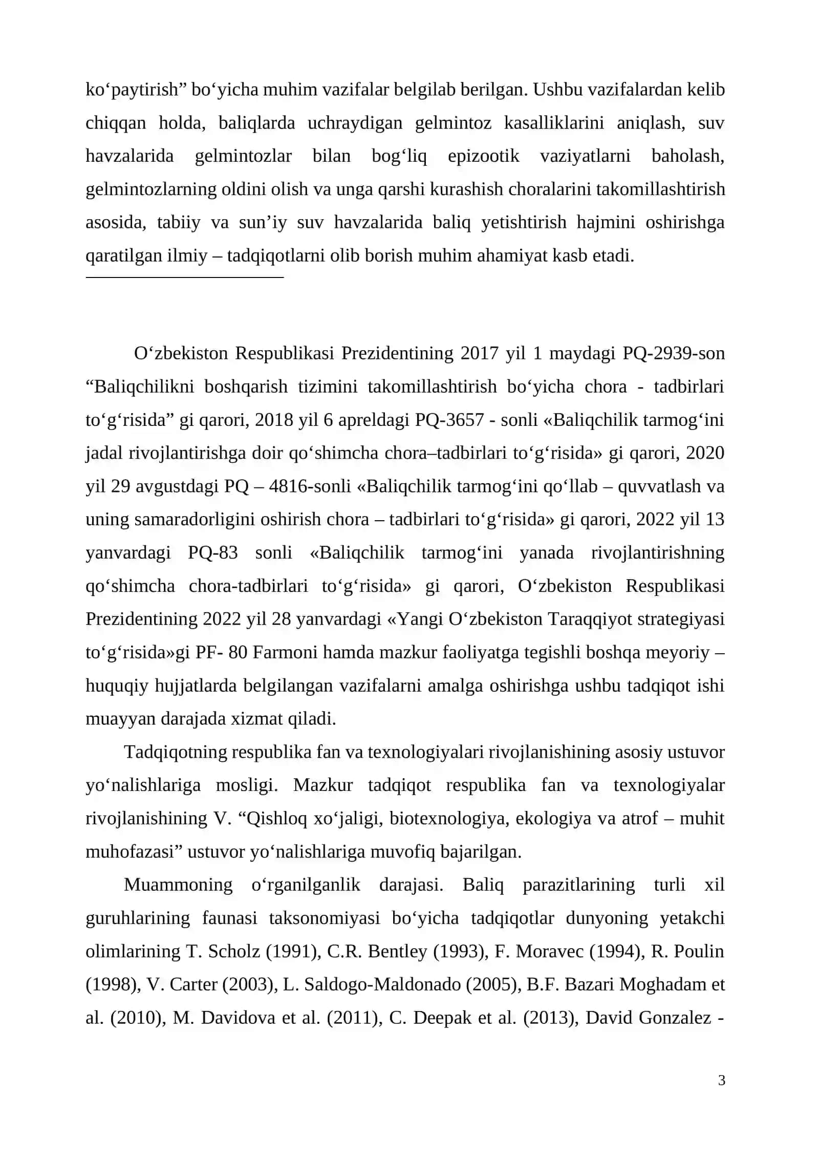 Buxoro viloyati suv havzalari baliqlari gelmintlarining ekologik- faunistik tavsifi 3