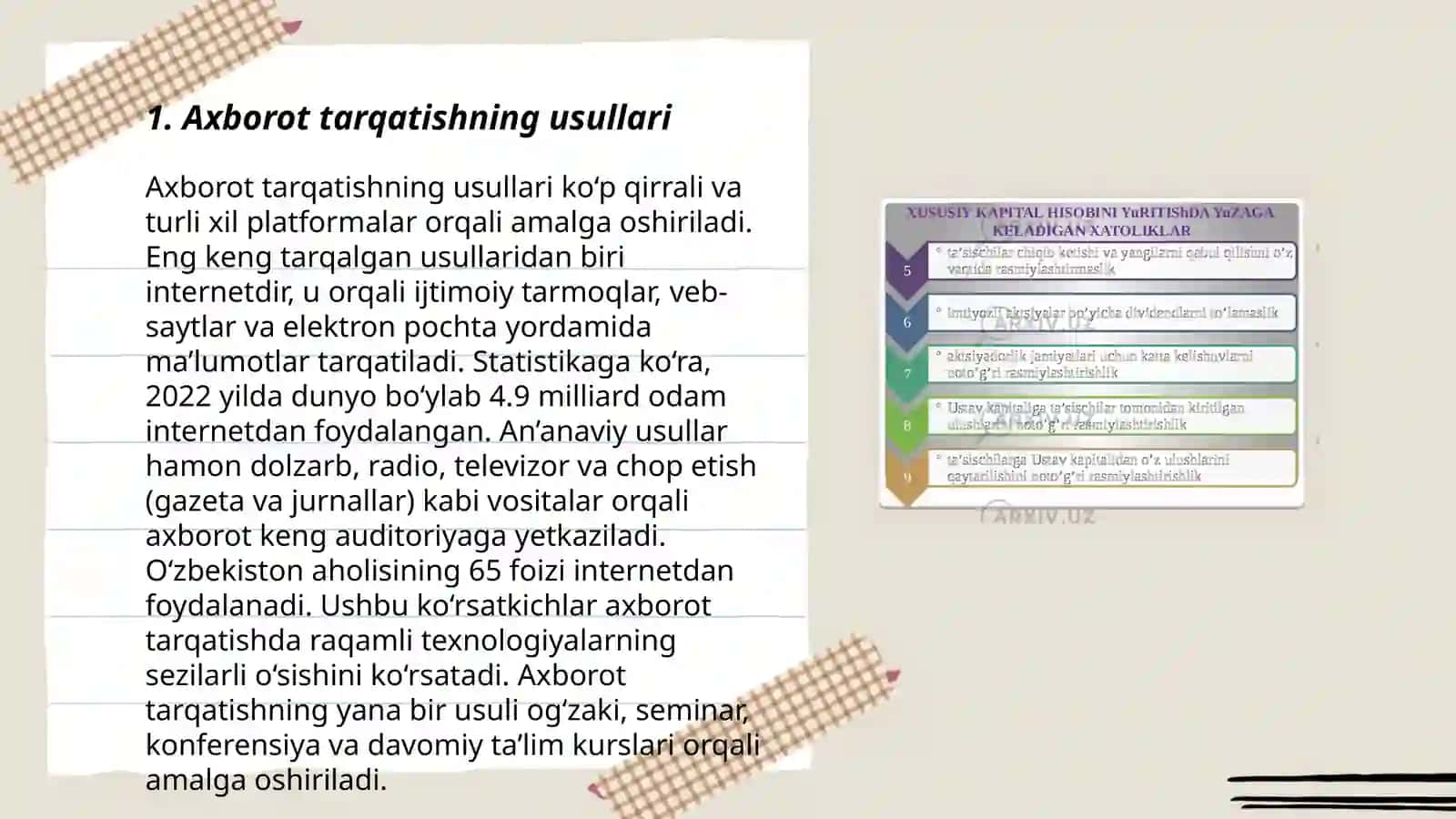 Axborot matnlar bilan ishlash va media madaniyat 3