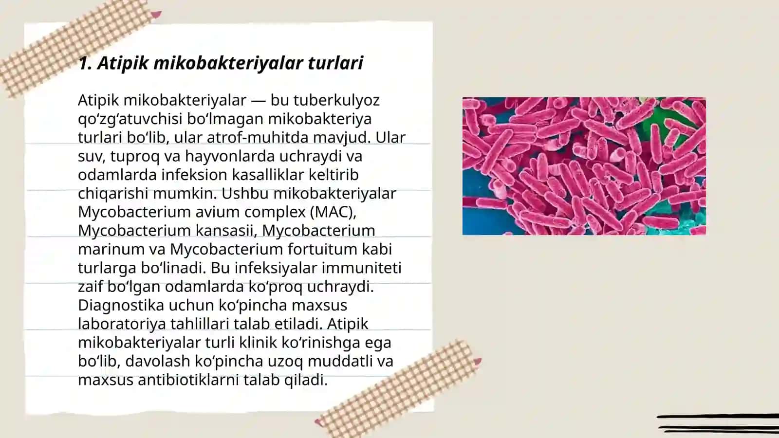 Atipik mikobakteriyalar va ularni amaliyotdagi ahamiyati 3