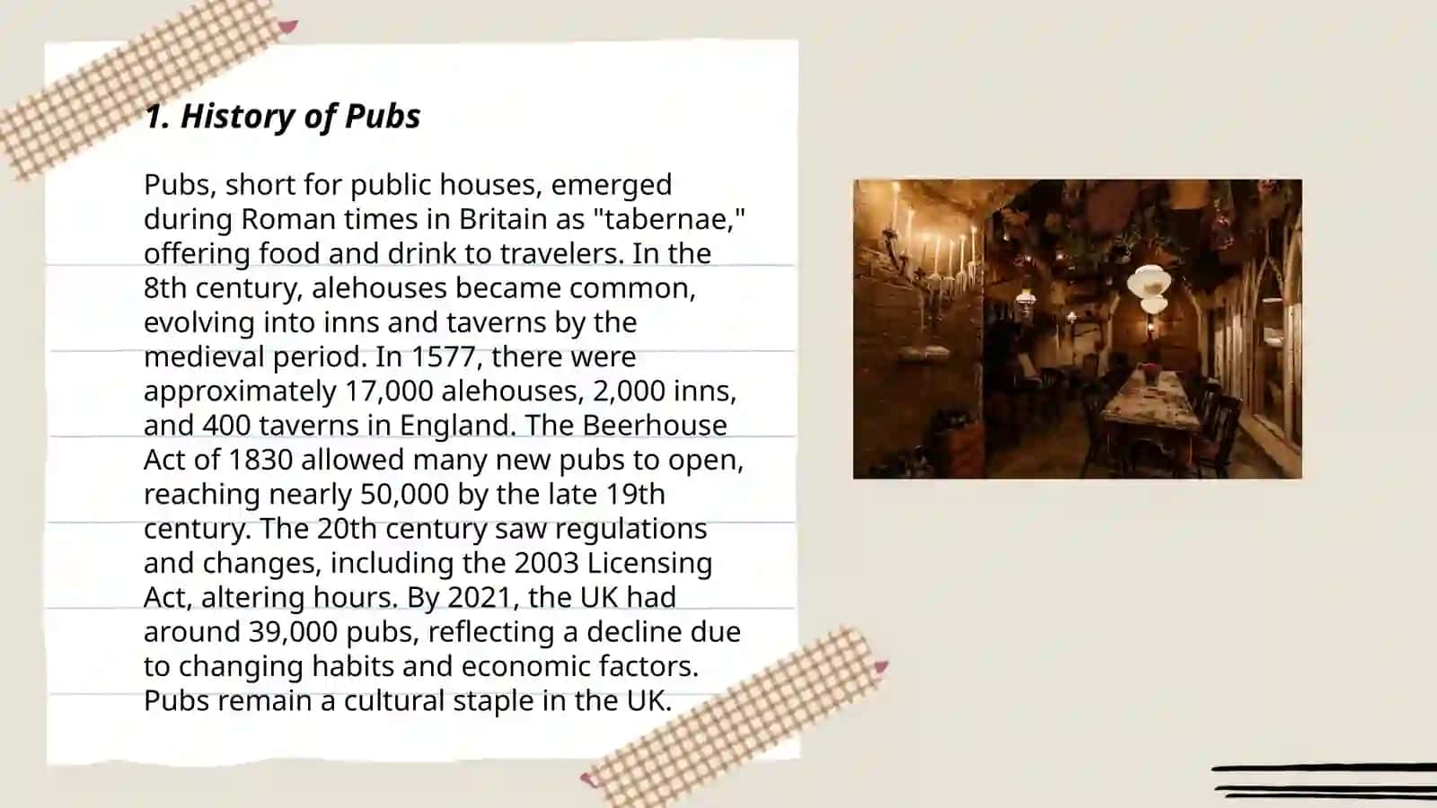Eating places: pubs,cafes restaurants 3