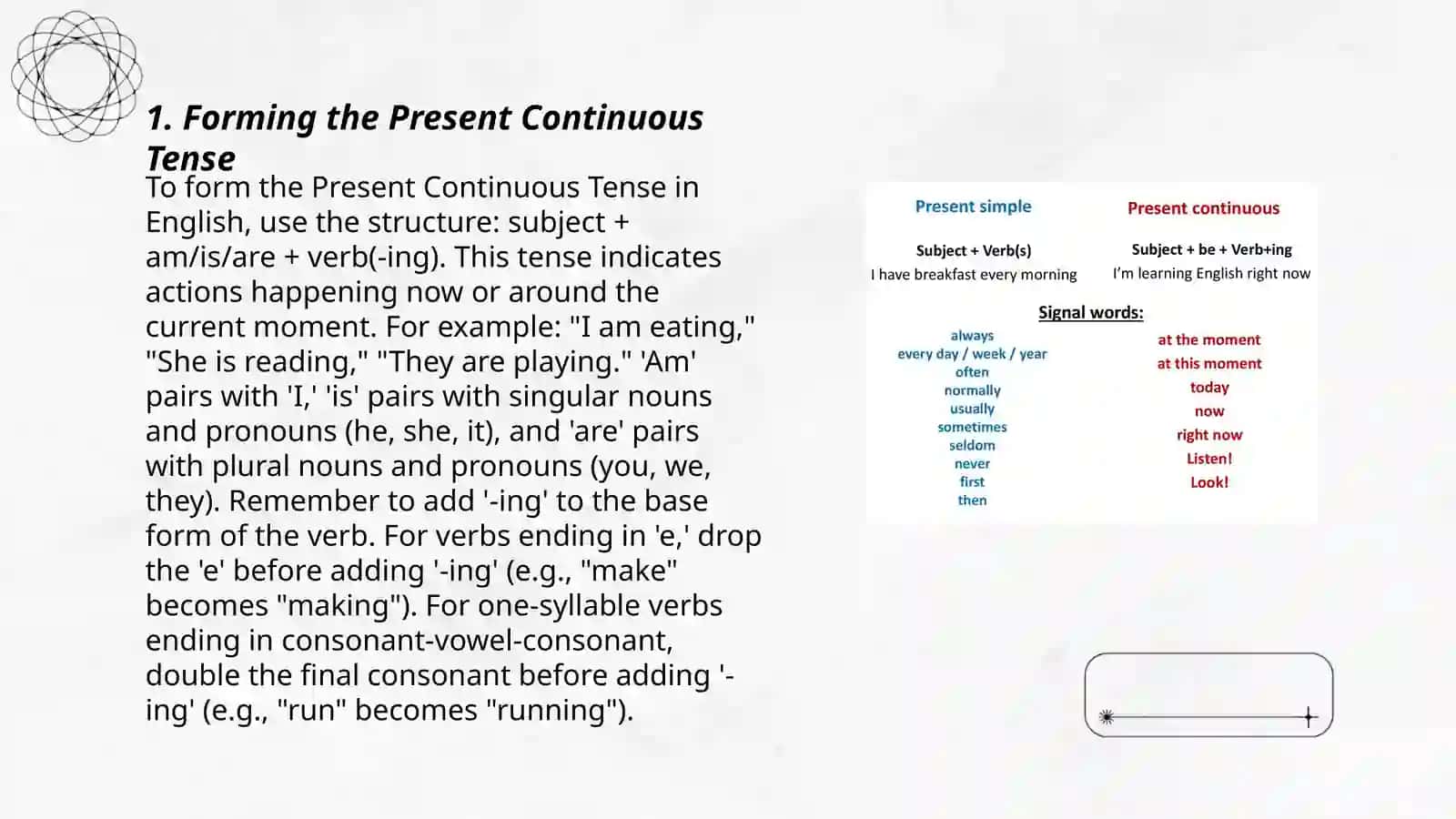 Present continuous tense 3