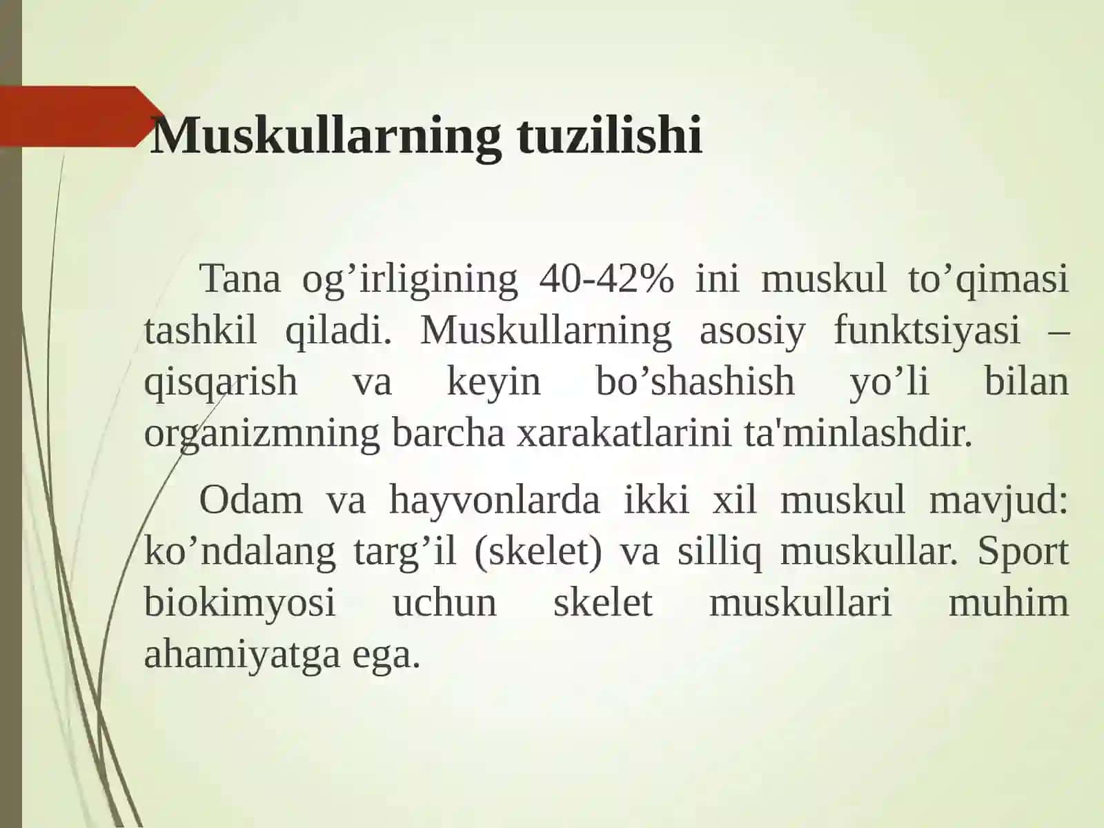 Muskul va muskullarning qisqarish biokimyosi 3
