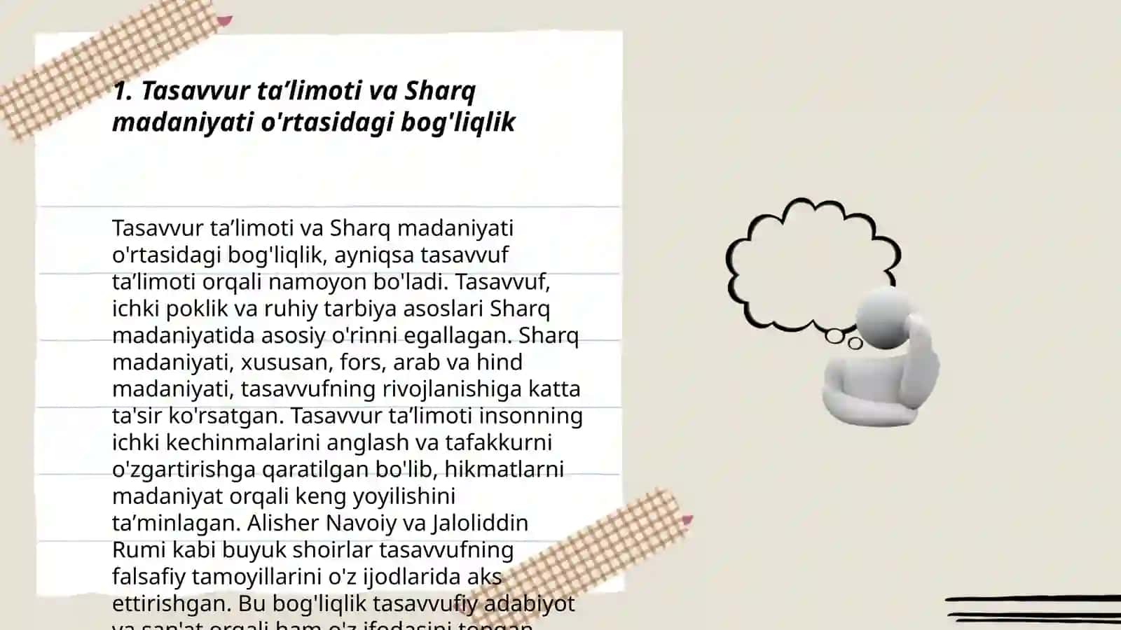 Tasavvur taʼlimotlarining Sharq madaniyatiga taʼsiri 3