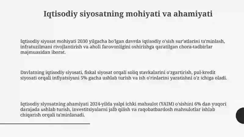 Iqtisodiysiyosatningmohiyati,shakllarivaasosiyko‘rsatkichlari,tahdidlar 3