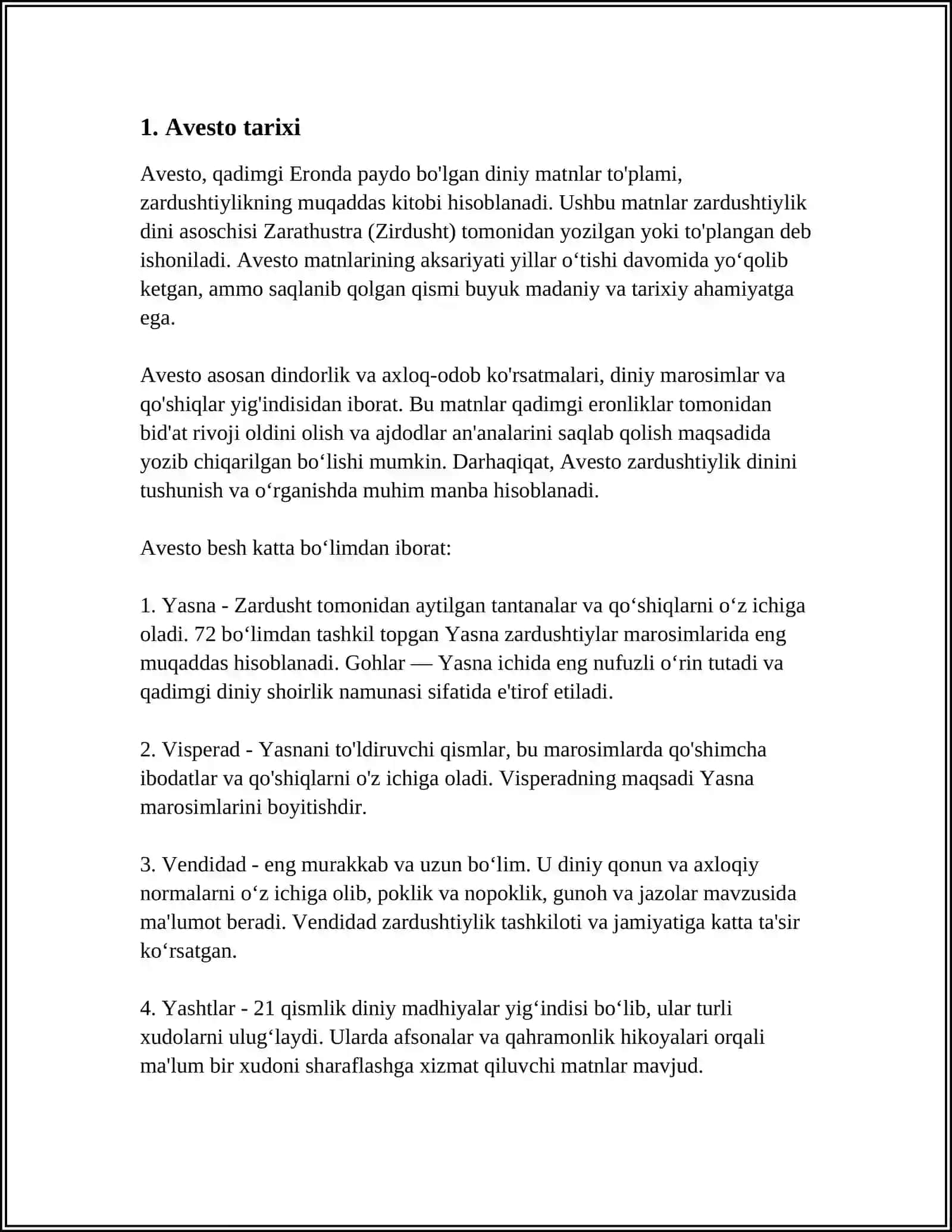 AVESTO FAYZLARI KITOBINI O'QIB ANNOTATSIYA YOZISH 3