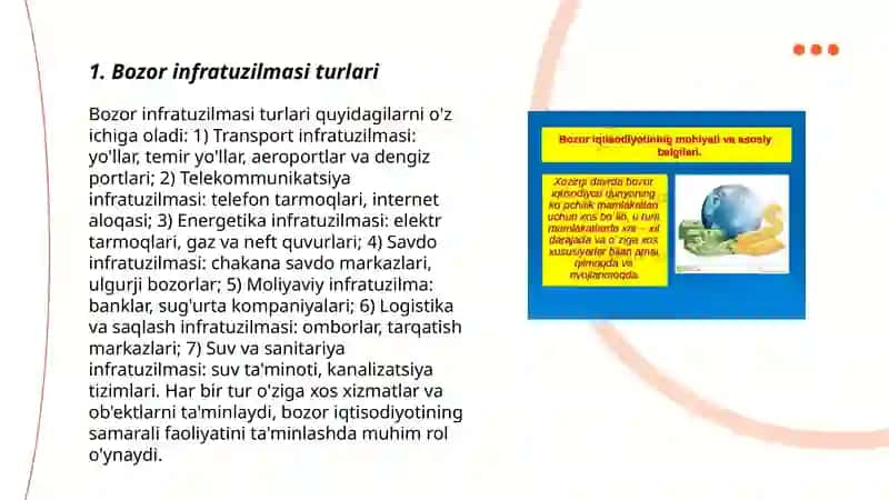 Bozor infratuzilmasi va uning unsurlari 3