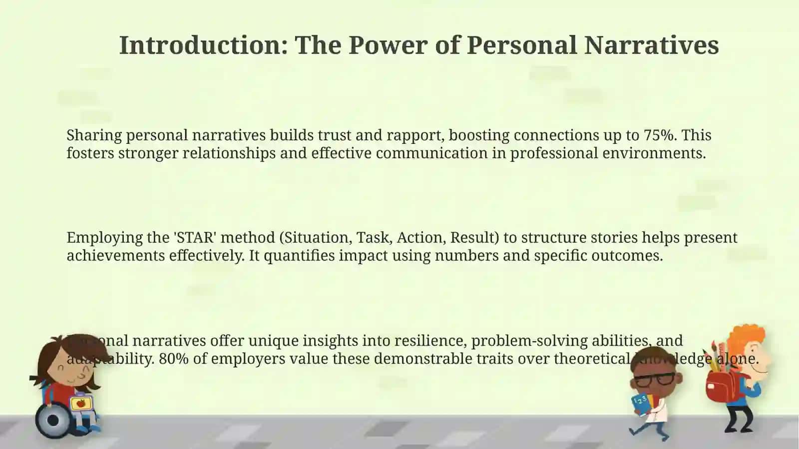 Talking about personal experiences and achievements 3