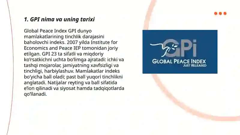 Global Peace Index (GPI) 3