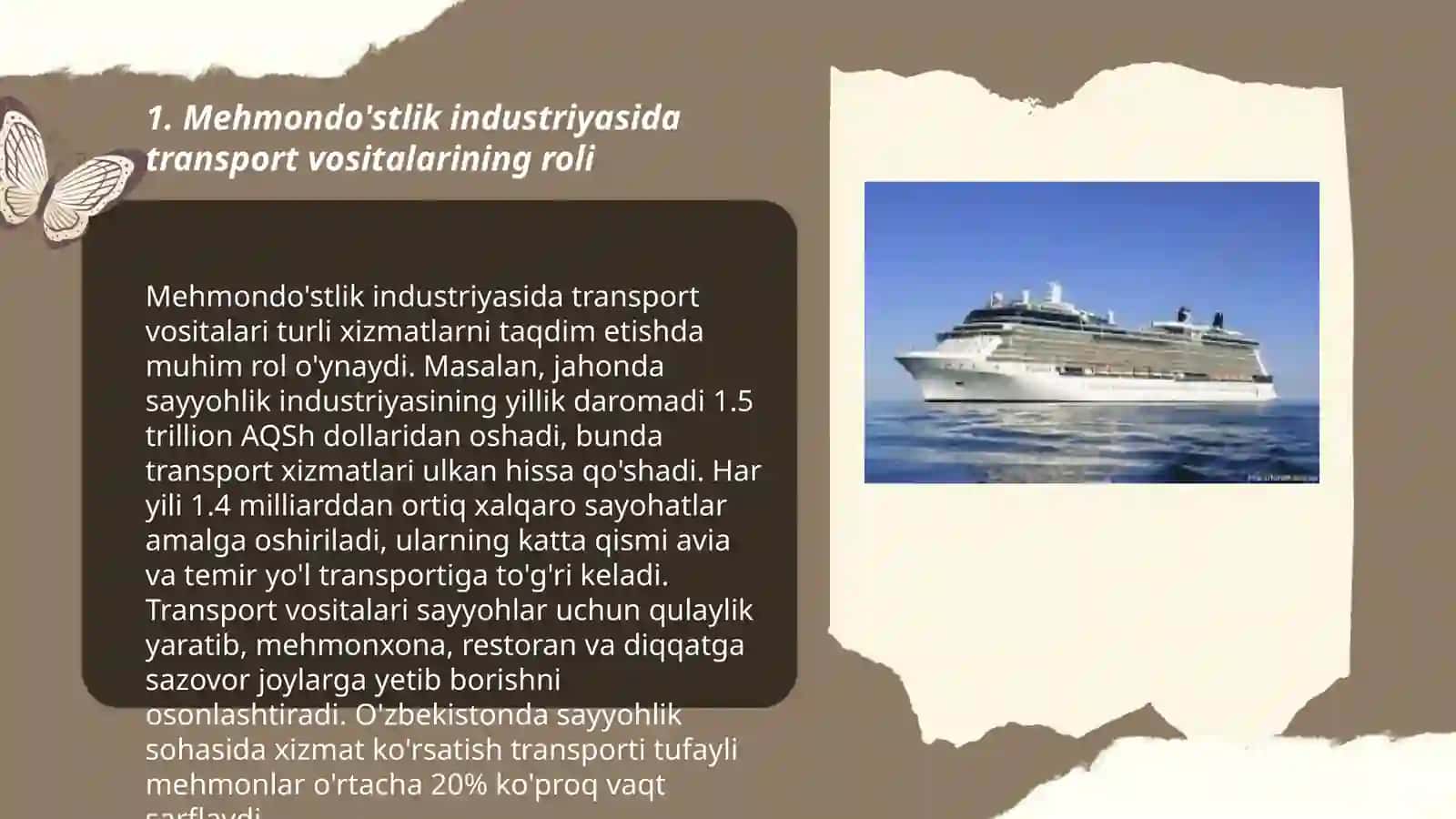 Mehmondo'stlik industriyasida transport vositalari 3