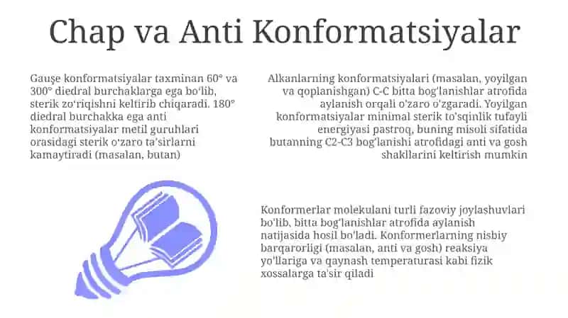 Alkanlarning konformatsiyasi va konforerlari.Nyuman diagrammasi 3