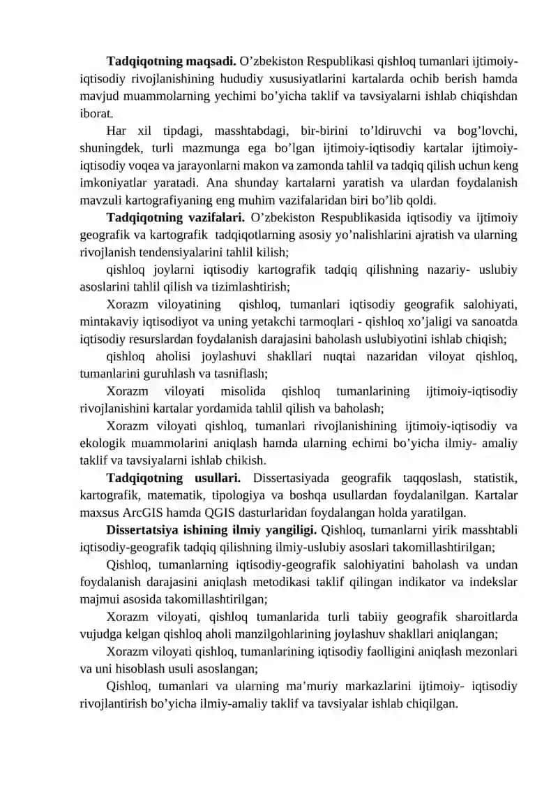QISHLOQ, MA’MURIY TUMANLARNING YIRIK MASSHTABLI IJTIMOIY-IQTISODIY KARTALARINI TUZISH 3