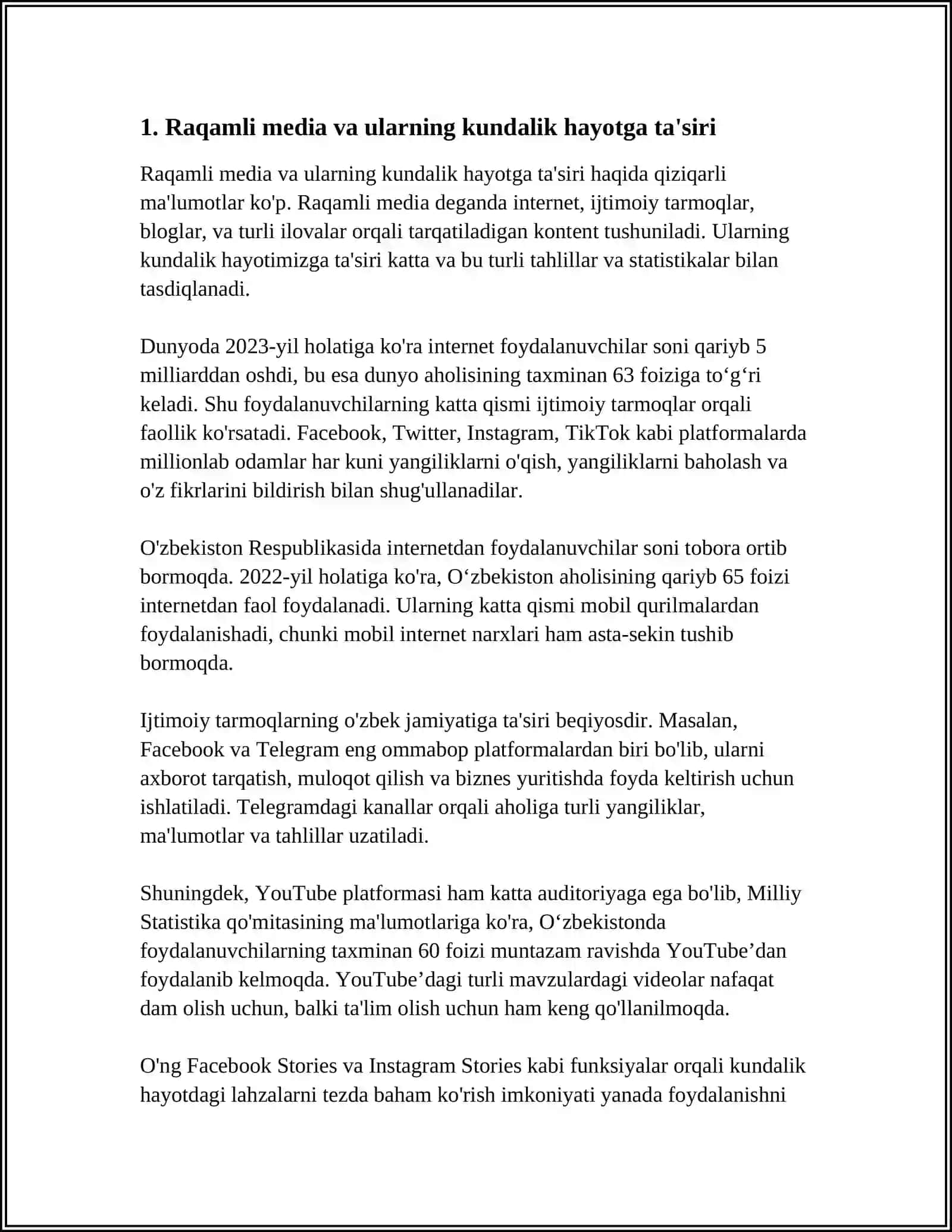 MEDIA TEXNOLOGIYALAR KUNDALIK HAYOTDA 3
