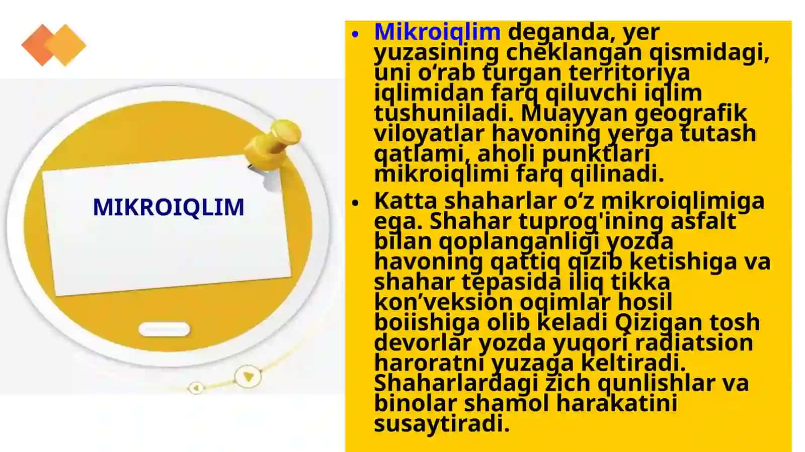 MIKROIQLIMNING ORGANIZMGA TAʼSIRINIOʻRGANISH (Havo gigiyenasi) 3
