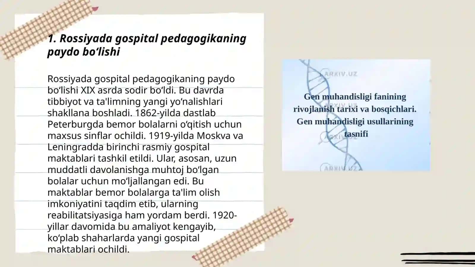 Rossiyada gospital pedogogika fanining rivojlanish tarixi 3