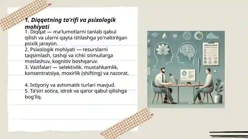 Diqqatning taʼrifi va psixologik mohiyati 3