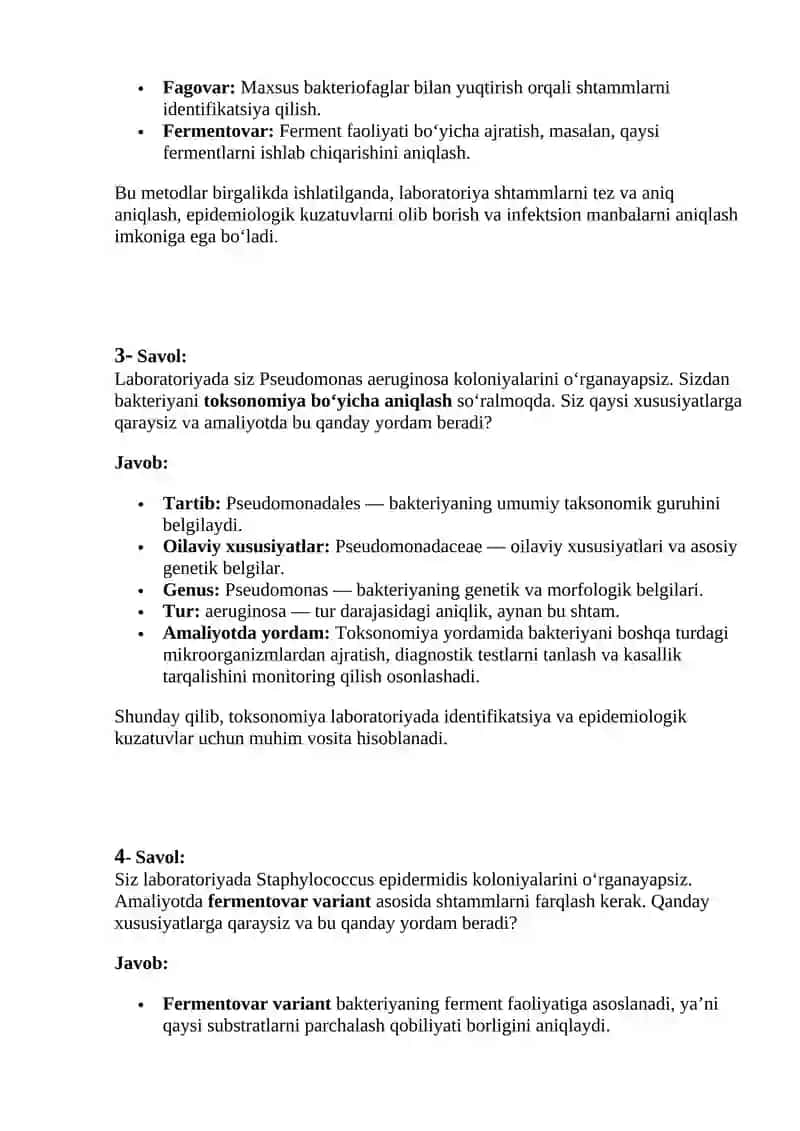 Bakteriyalarni klassifikatsiyasi, toksonomiyasi va nomenklaturasi 3