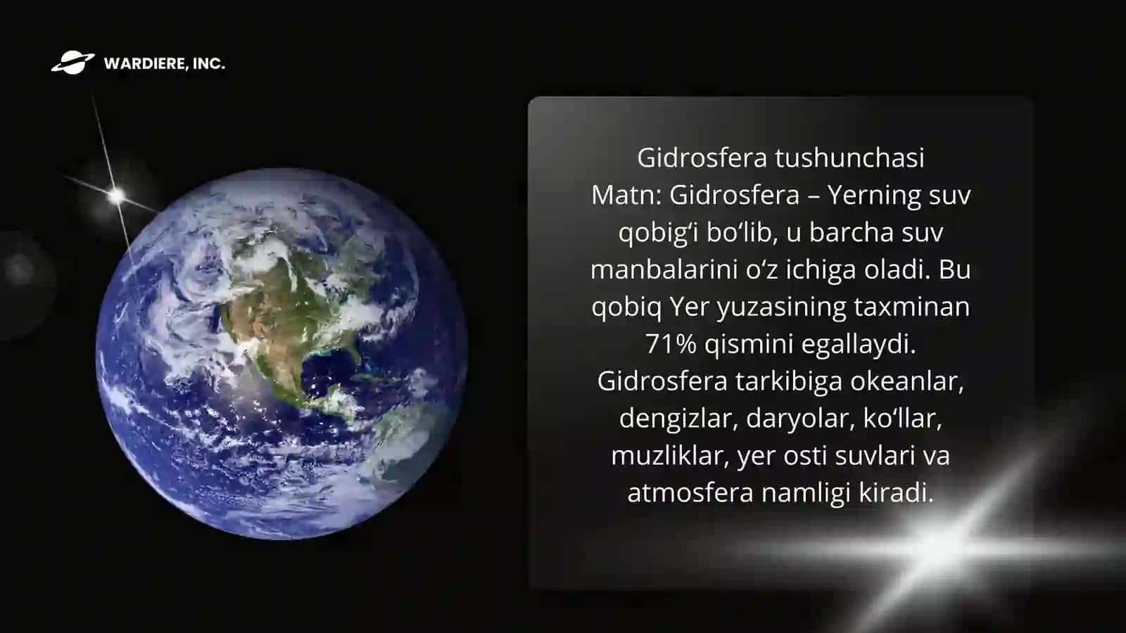 Gidrosfera va uning tarkibiy qismlari 3