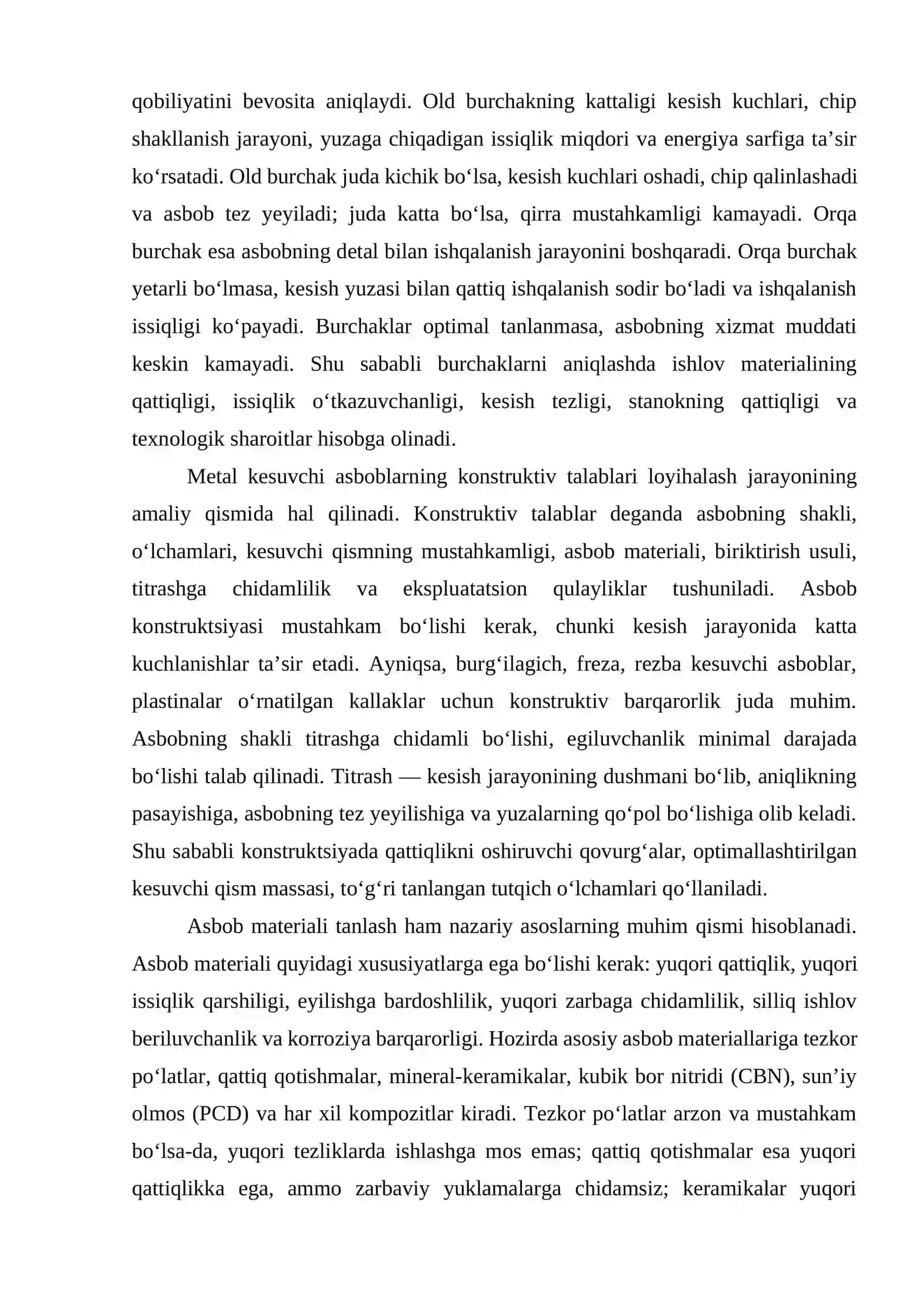 METAL KESUVCHI ASBOBLARNI LOYIHALASHNI ASOSIY PRINSPLARI 3
