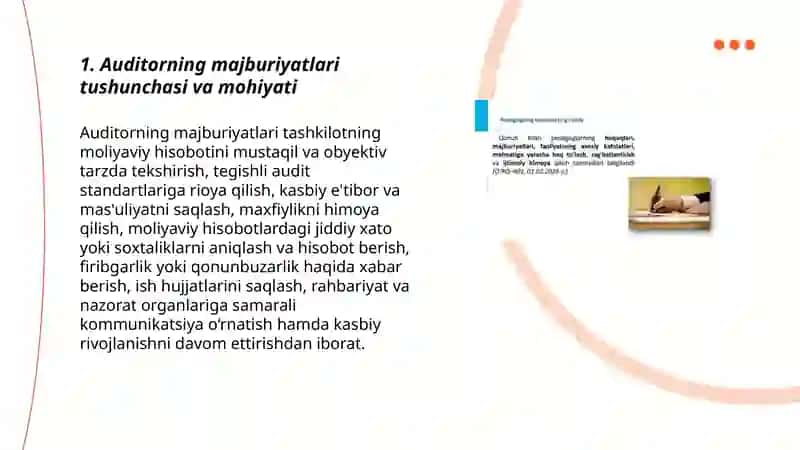 Auditorning majburiyatlari va javobgarligi 3