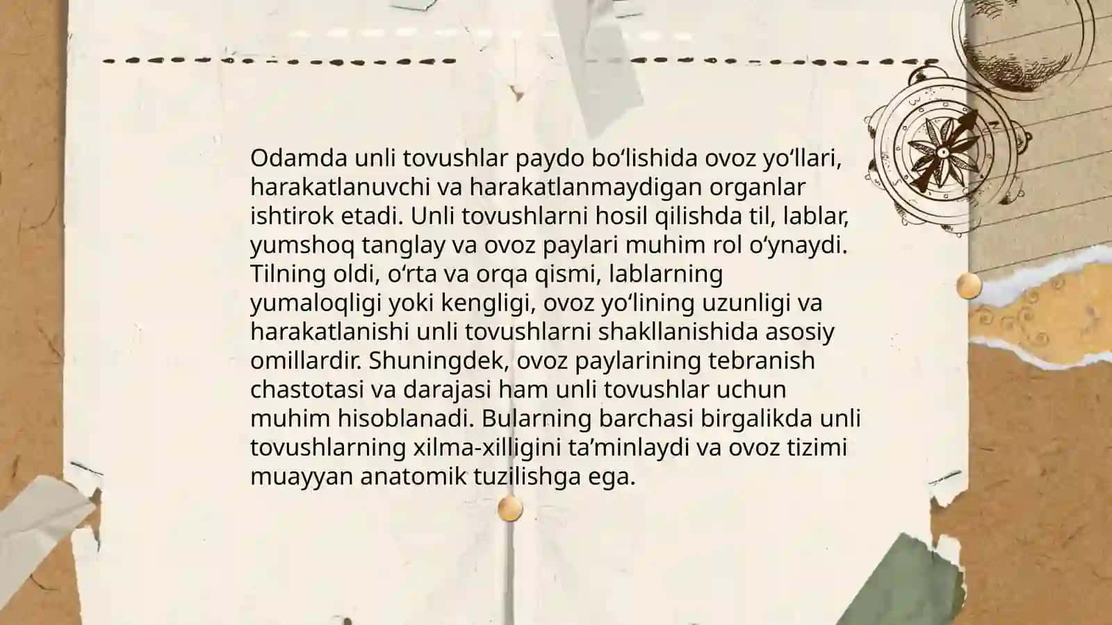 Unli tovushlar, tallafuzi va imlosi 3