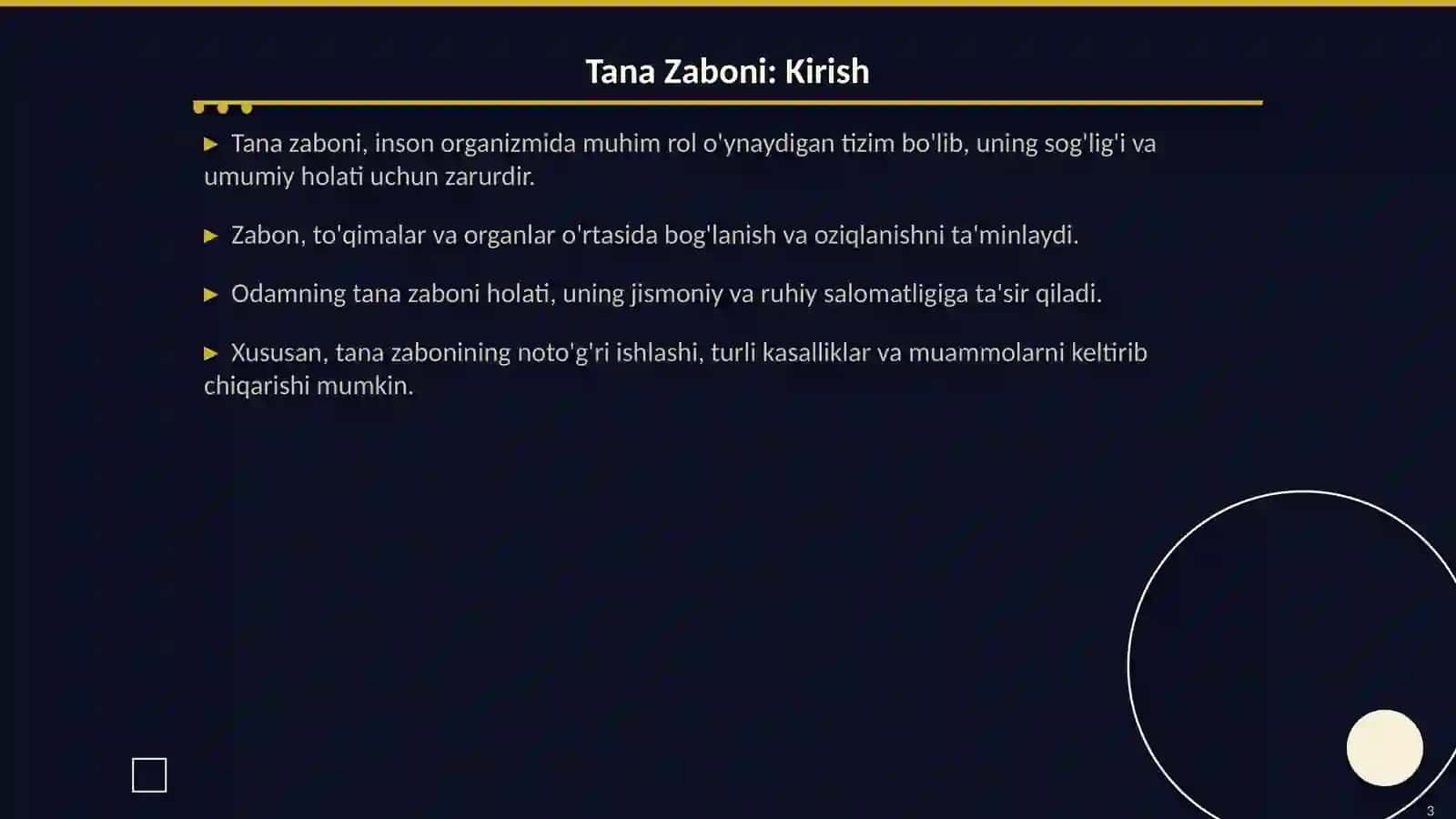 Tana Zaboni: Tana Salomatligi va Sog'lom Hayot 3