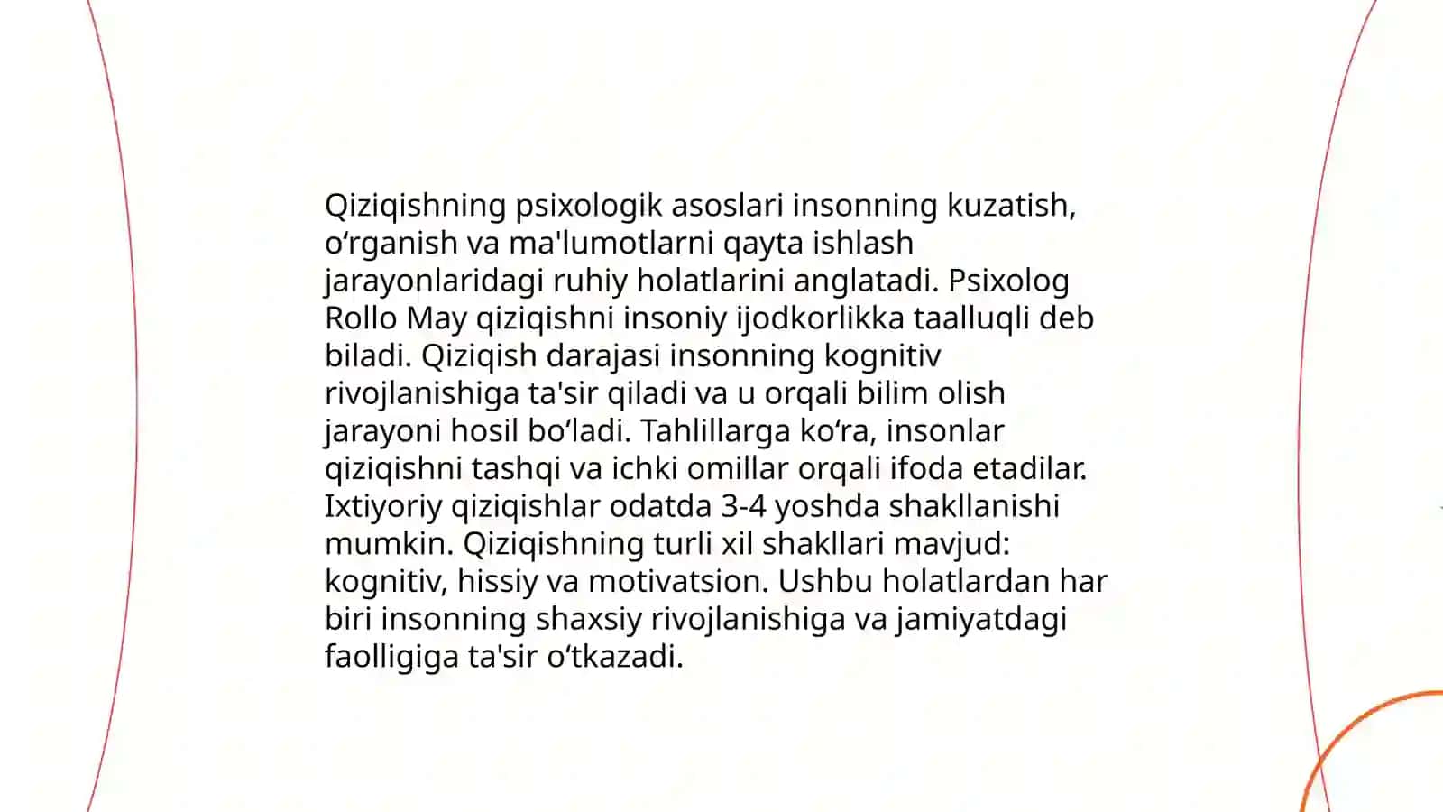 Qiziqishning psixologik tavsifi 3