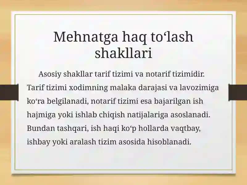 Mehnatga haq toʻlash va ish haqi boʻyicha hisob-kitoblar hisobini avtomatlashtirish 3