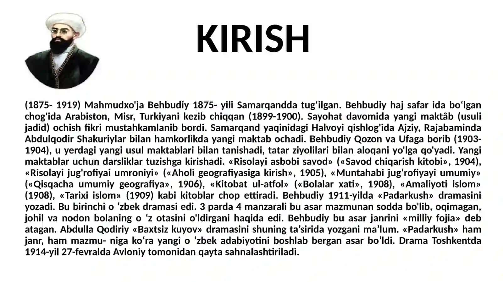 Mahmudxo’ja Behbudiyning “Yoshlarga murojaat” va “Muhtaram yoshlarga murojaat” maqolalarini tahlil qilish 3