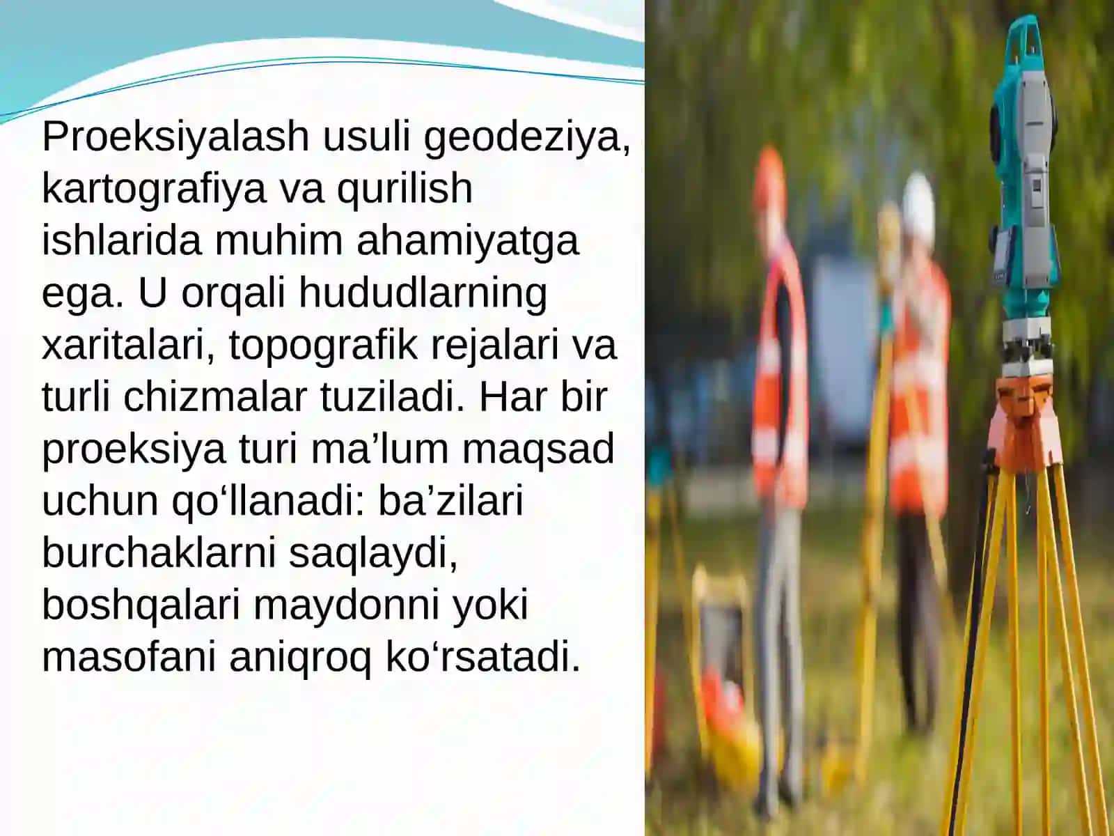 Geodeziyada proeksiyalash usuli 3