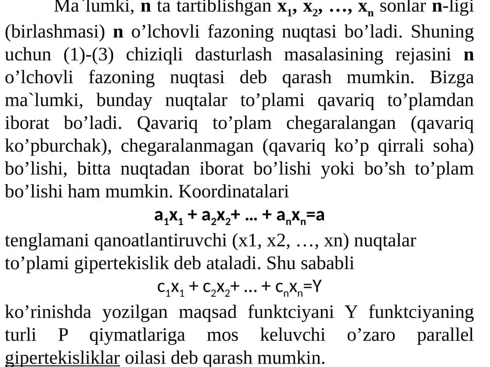 Chiziqli dasturlash masalasining geometrik talqini 3