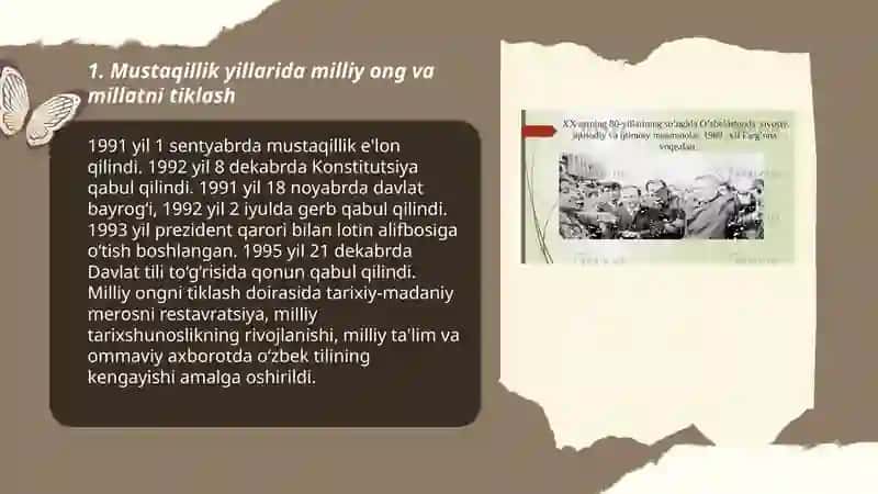 Mustaqillik yillarida O'zbekistondagi manaviy madaniy taraqqiyot 3