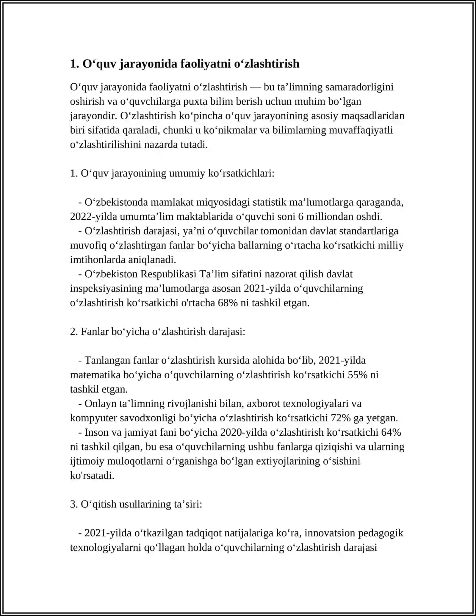FAOLYATNING OʻZLASHTIRILISHI VA MALAKALARNI EGALLASH 3