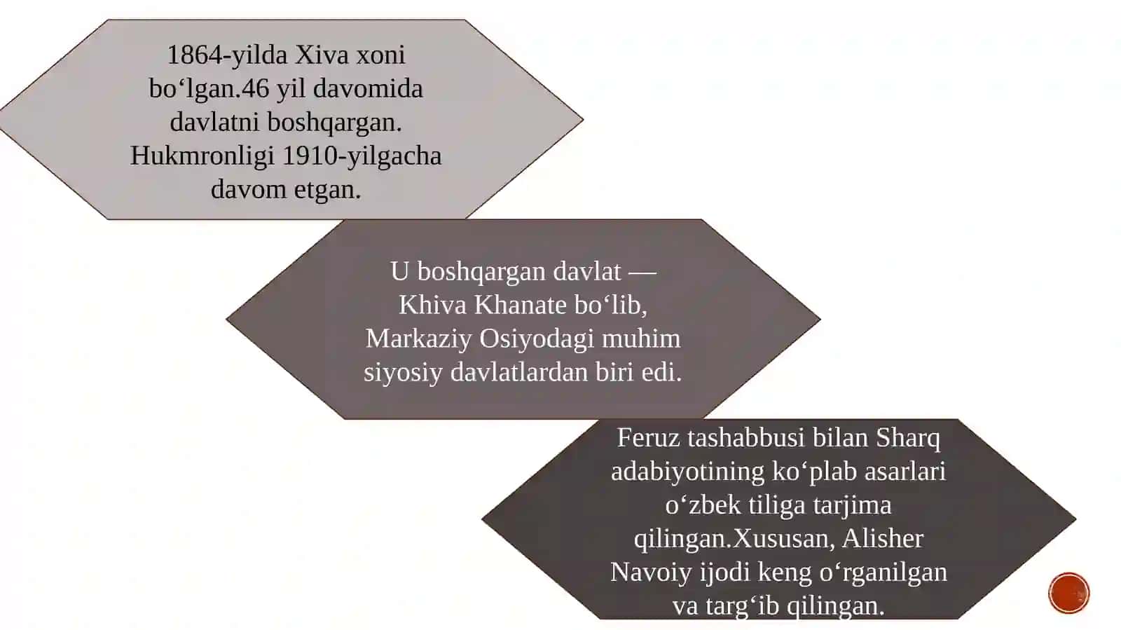 O'zbek adabiyoti. Muhammad Rahimxon Feruz 3