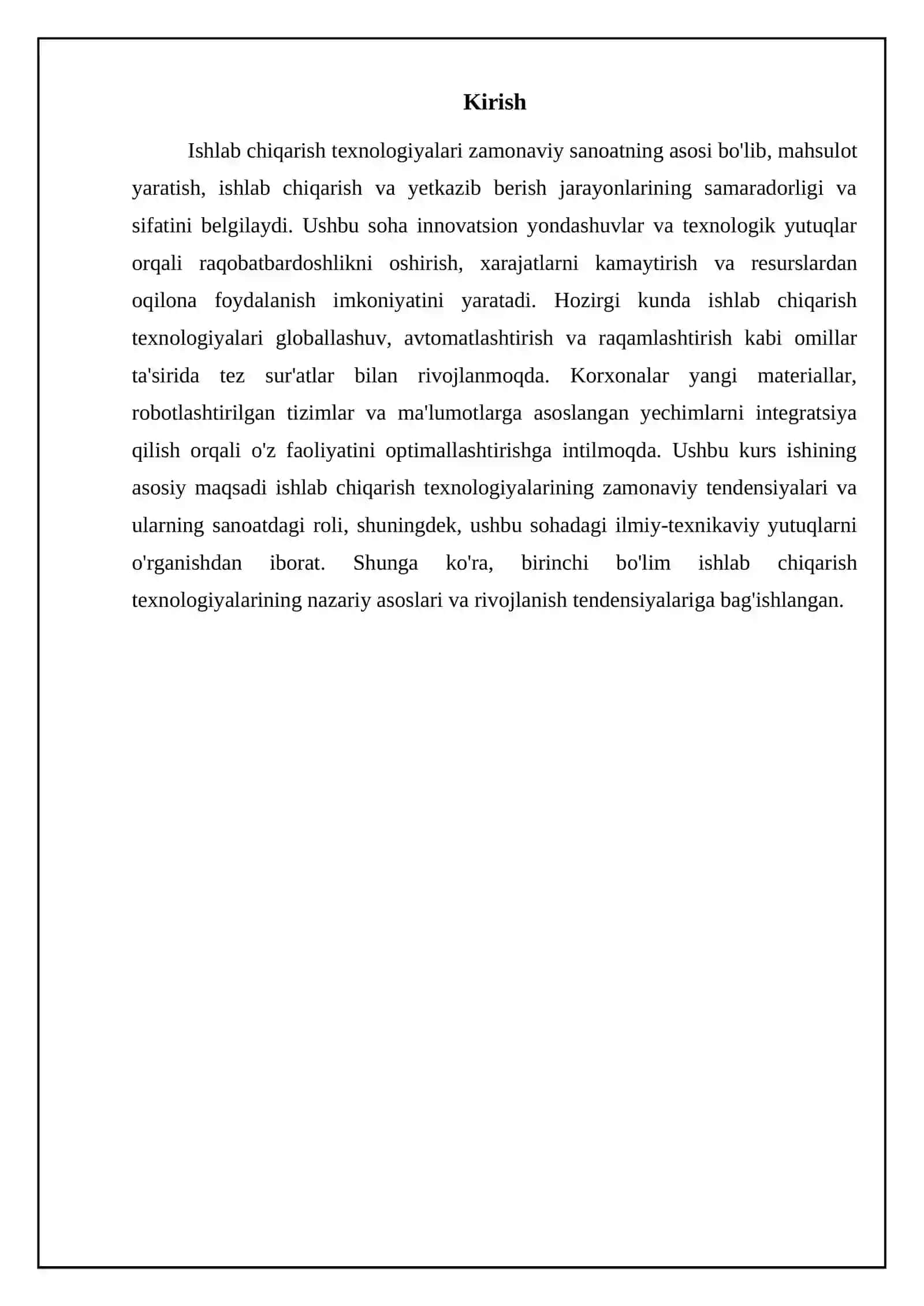 In ishlab chiqarish texnologiyasi 3