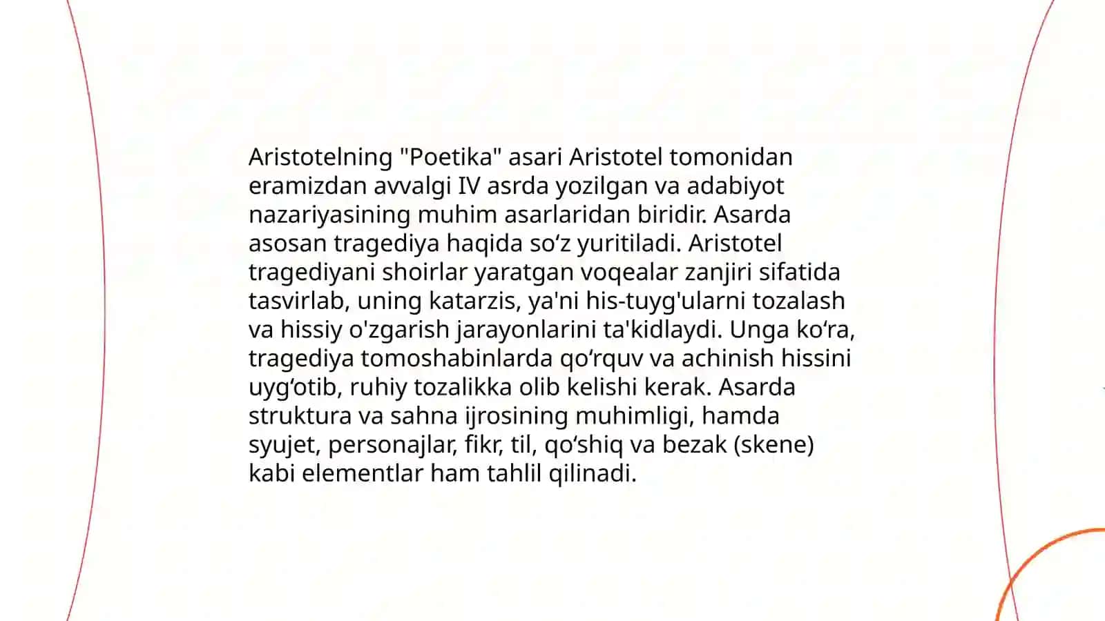 Aristotelning "Poetika" asari va so'z san'ati 3