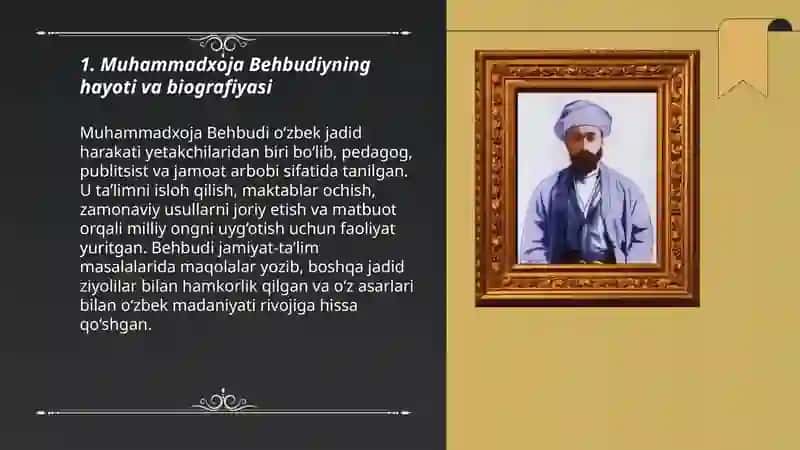 Muhammadxoja Behbudiyning Hayoti va Biografiyasi 3