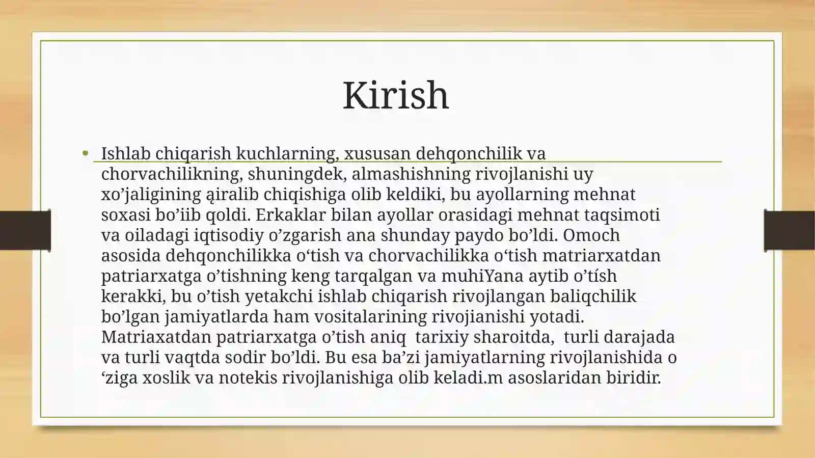 Ishlab chiqarish xoʻjaligining ibtidoiy jamoa davridagi o[] Xasan 3