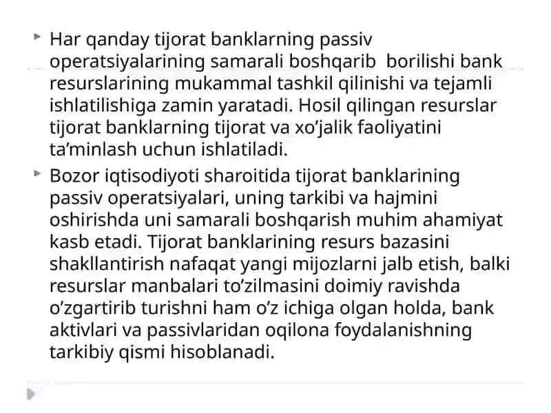 Tijoratbanklarning operatsiyalari 3