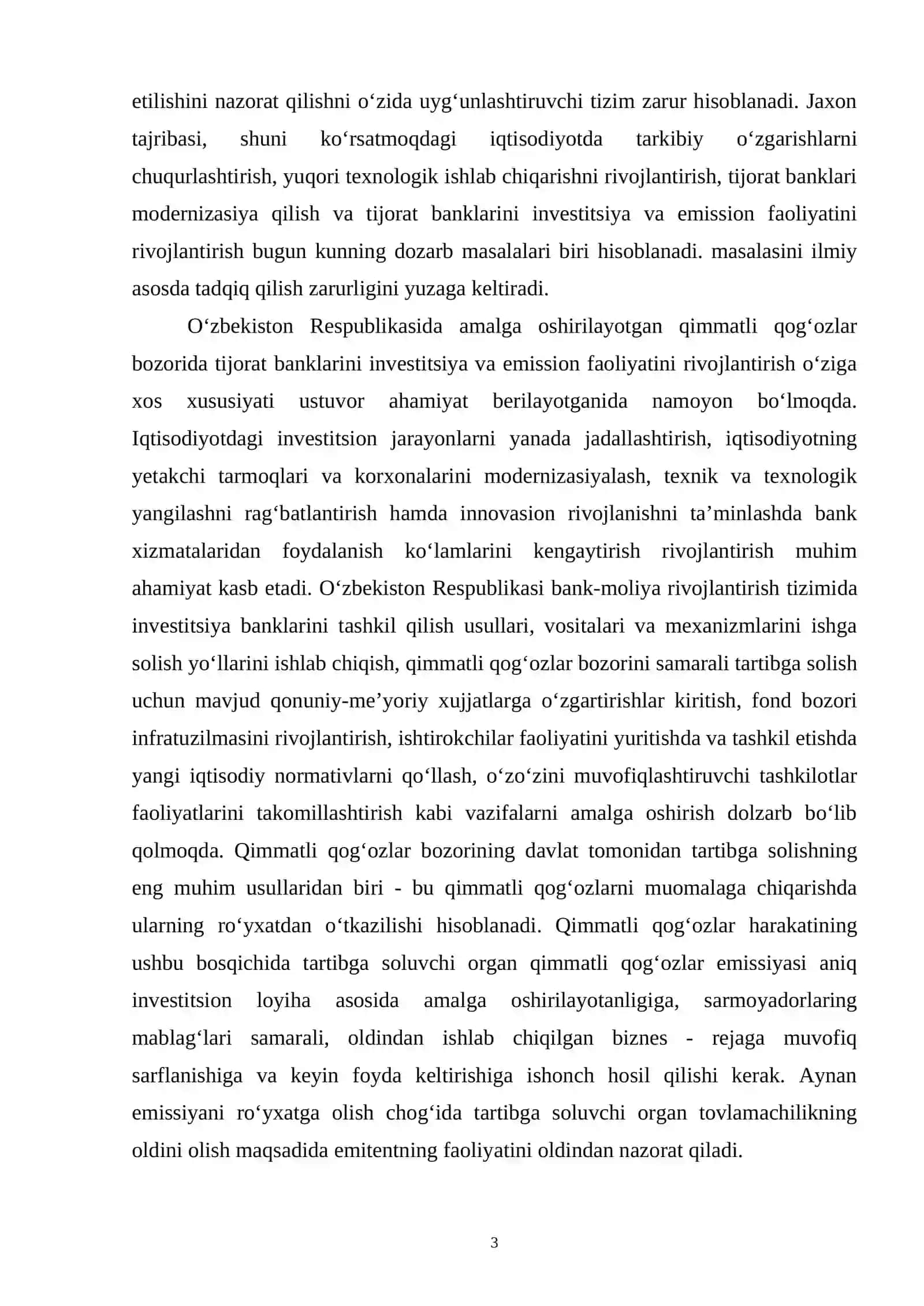 DAVLAT, TIJORAT BANKLARI, KORXONALAR VA BOSHQALAR PUL BOZORI ISHTIROKCHISI SIFATIDA 3