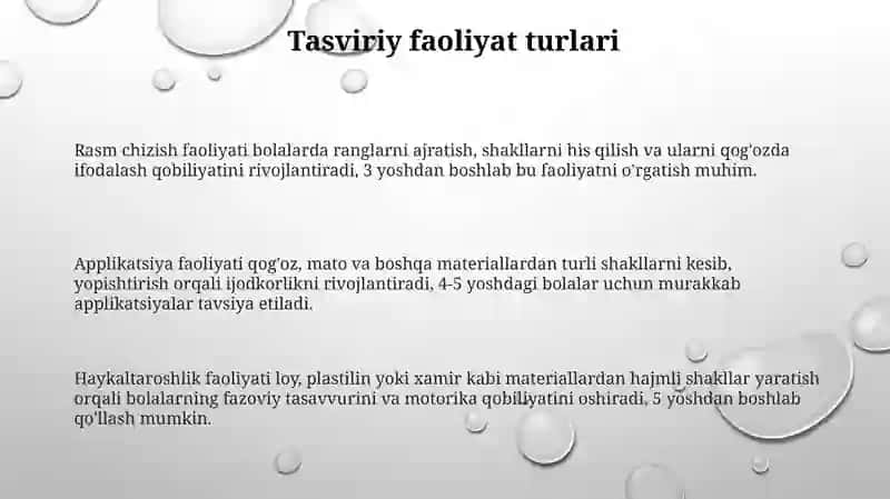 Ijodiy faoliyat turlari 3