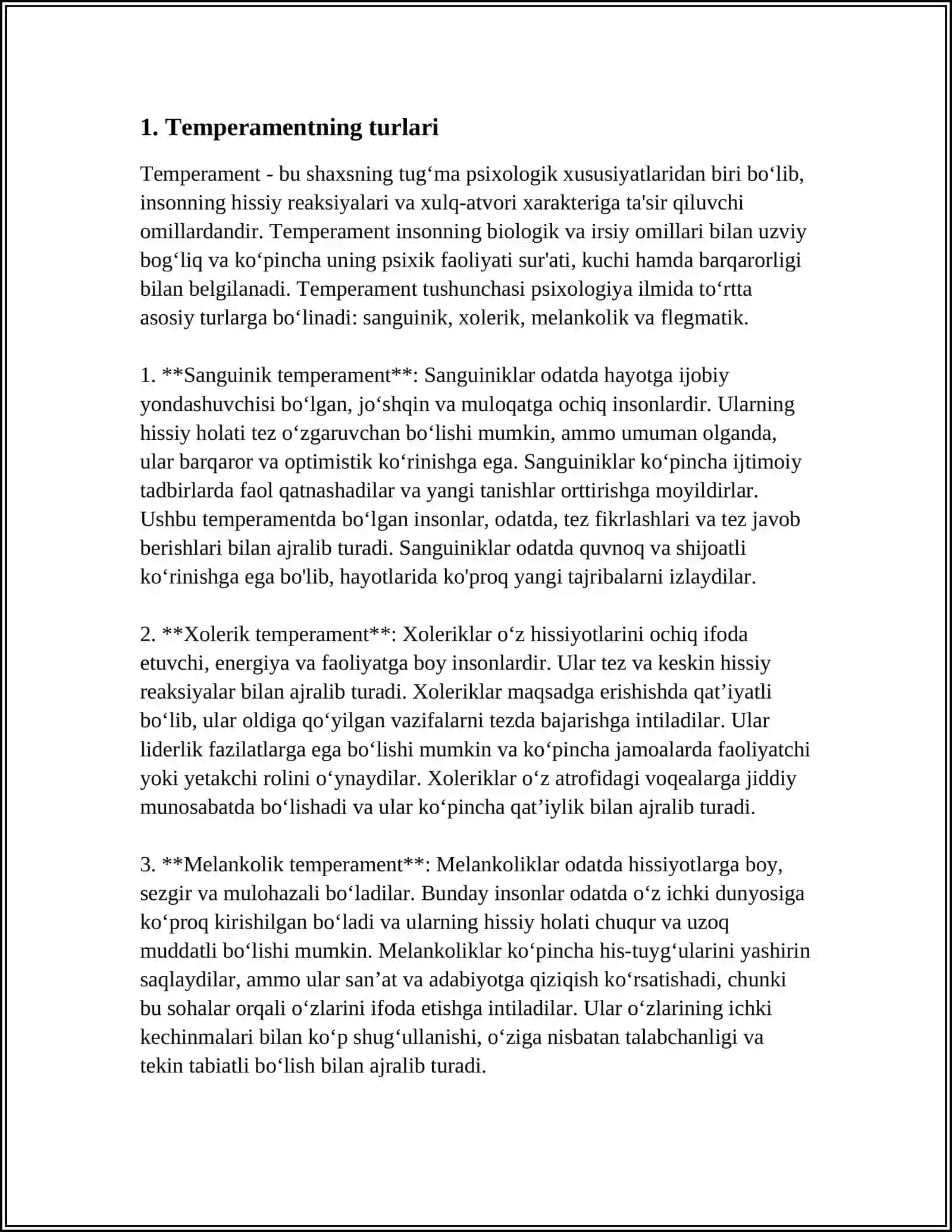 TEMPERAMENT VA SHAXS FAOLLIGI 3