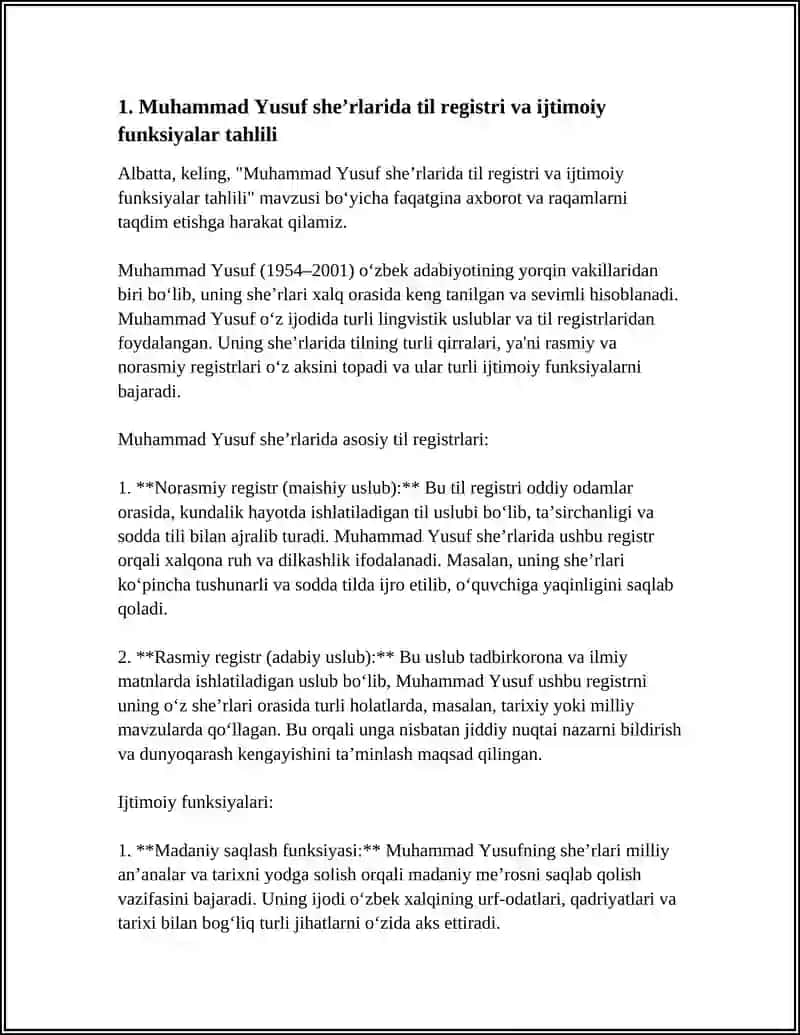 MUHAMMAD YUSUF SHEʼRLAR TILNING SOTSIOLINGVISTIK TAHLILI 3